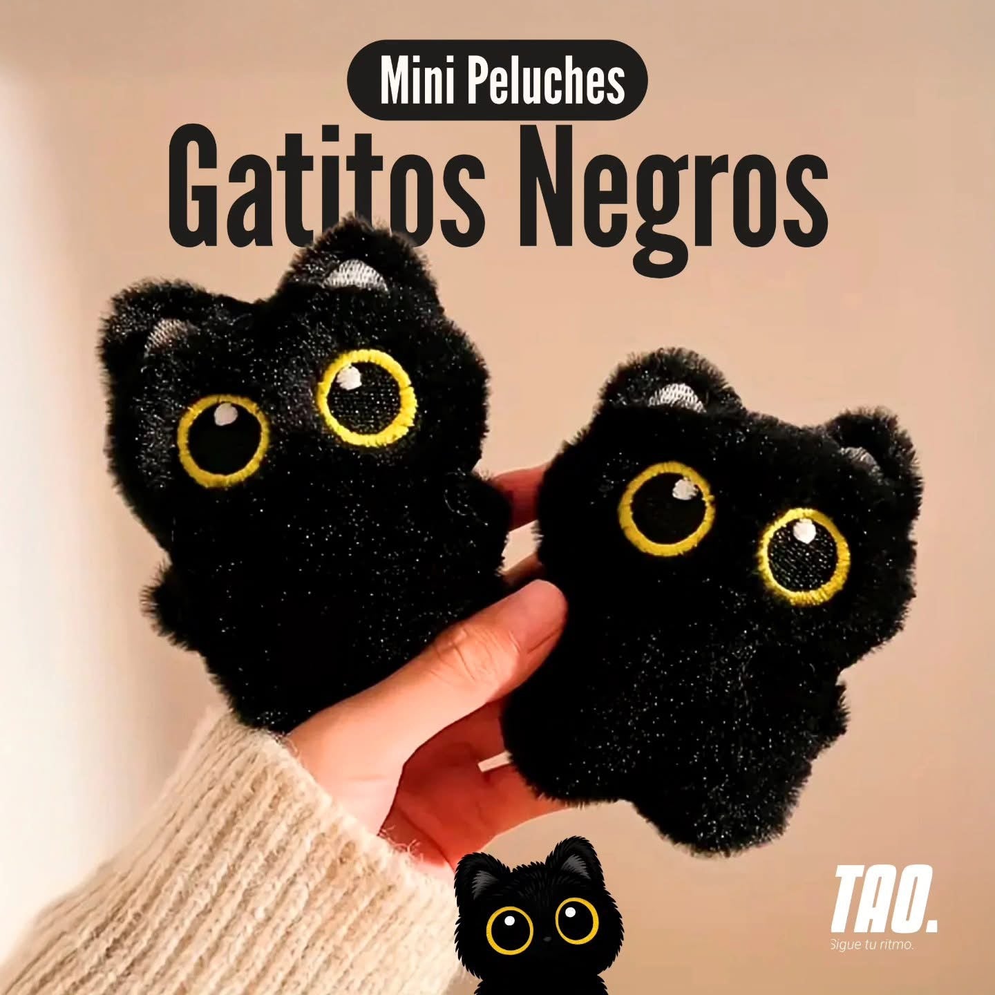 Mini peluche Gatitos negros
