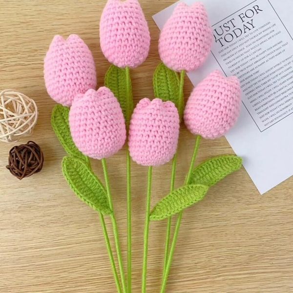 Tulipanes de crochet 💐