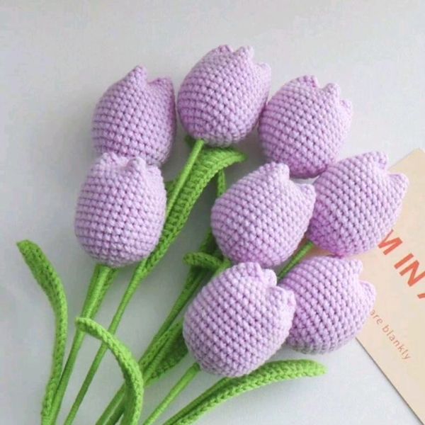 Tulipanes de crochet 💐