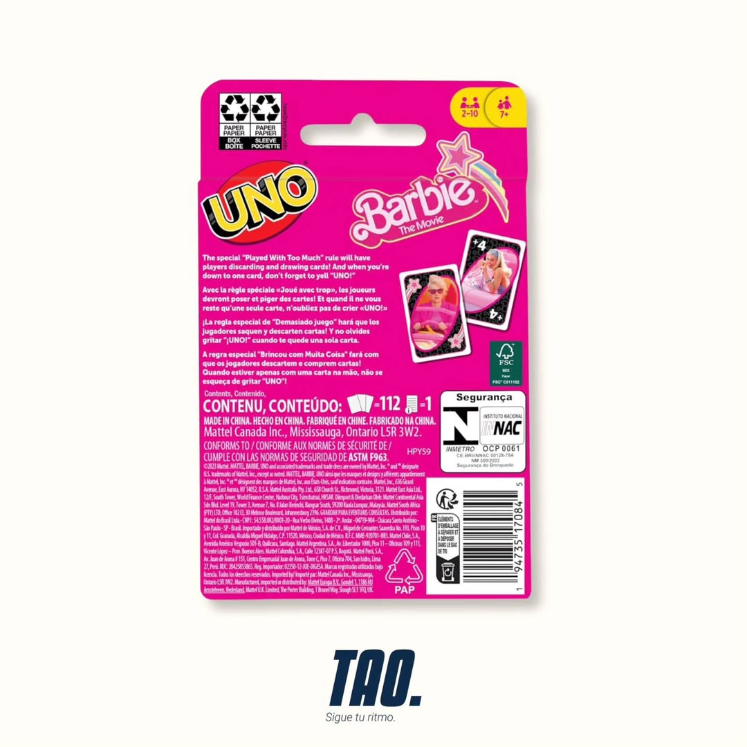 UNO edición Barbie