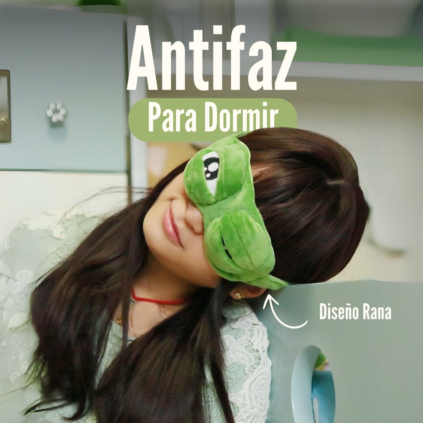 Antifaz para dormir de ranita 💤