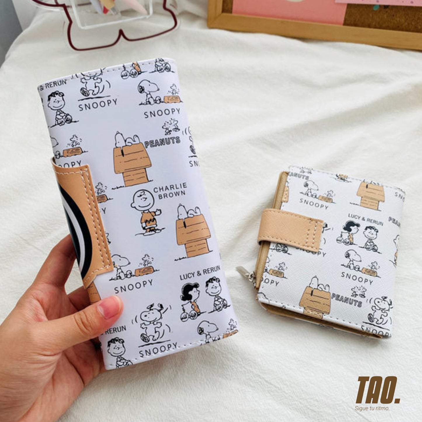 Billetera Snoopy blanca