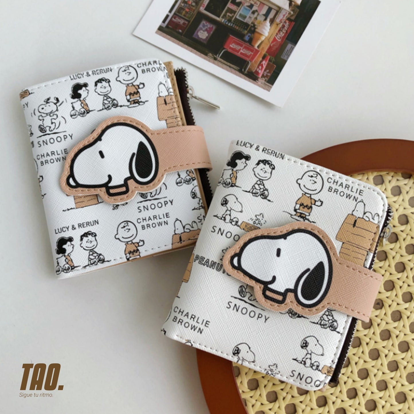 Billetera Snoopy blanca